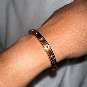 Henri Bendel Rivet Bangle - Rose Gold